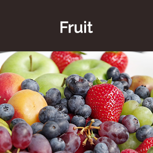 apples, grapes, strawberries, blueberries