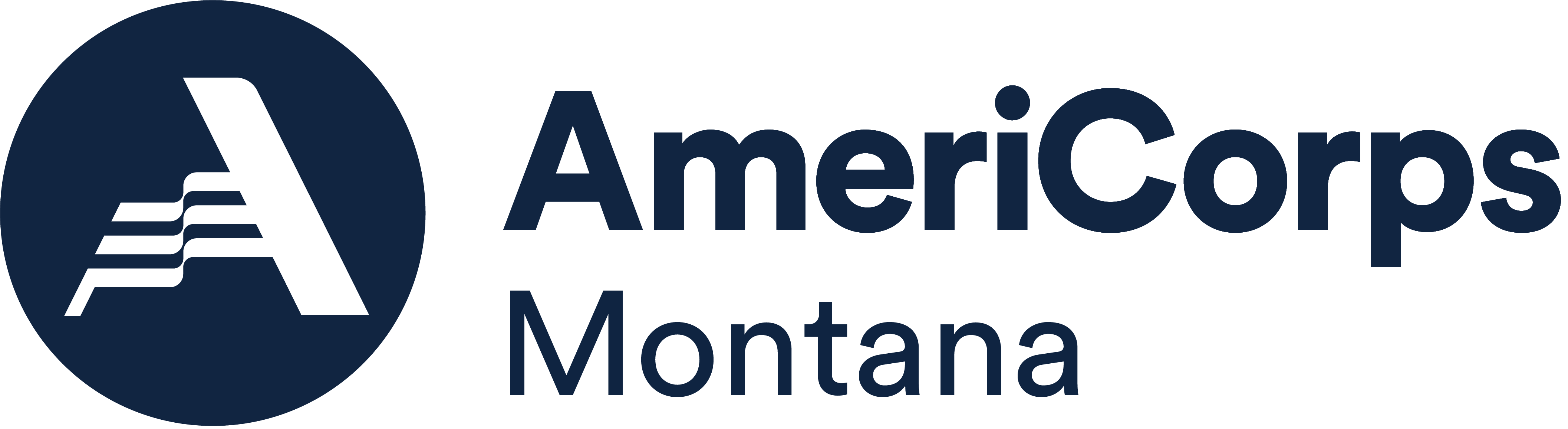 AmeriCorps State Logo MT - A in blue circle