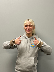 Kaitlyn long sleeve grey sweatshirt