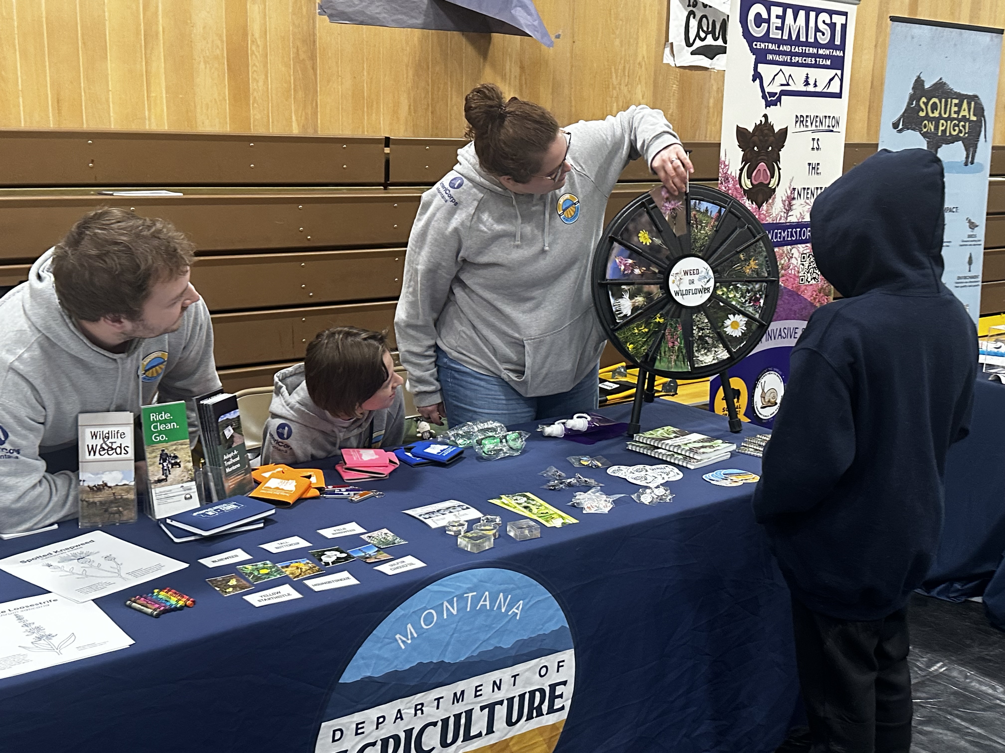 AgCorps Members Manning Display Table