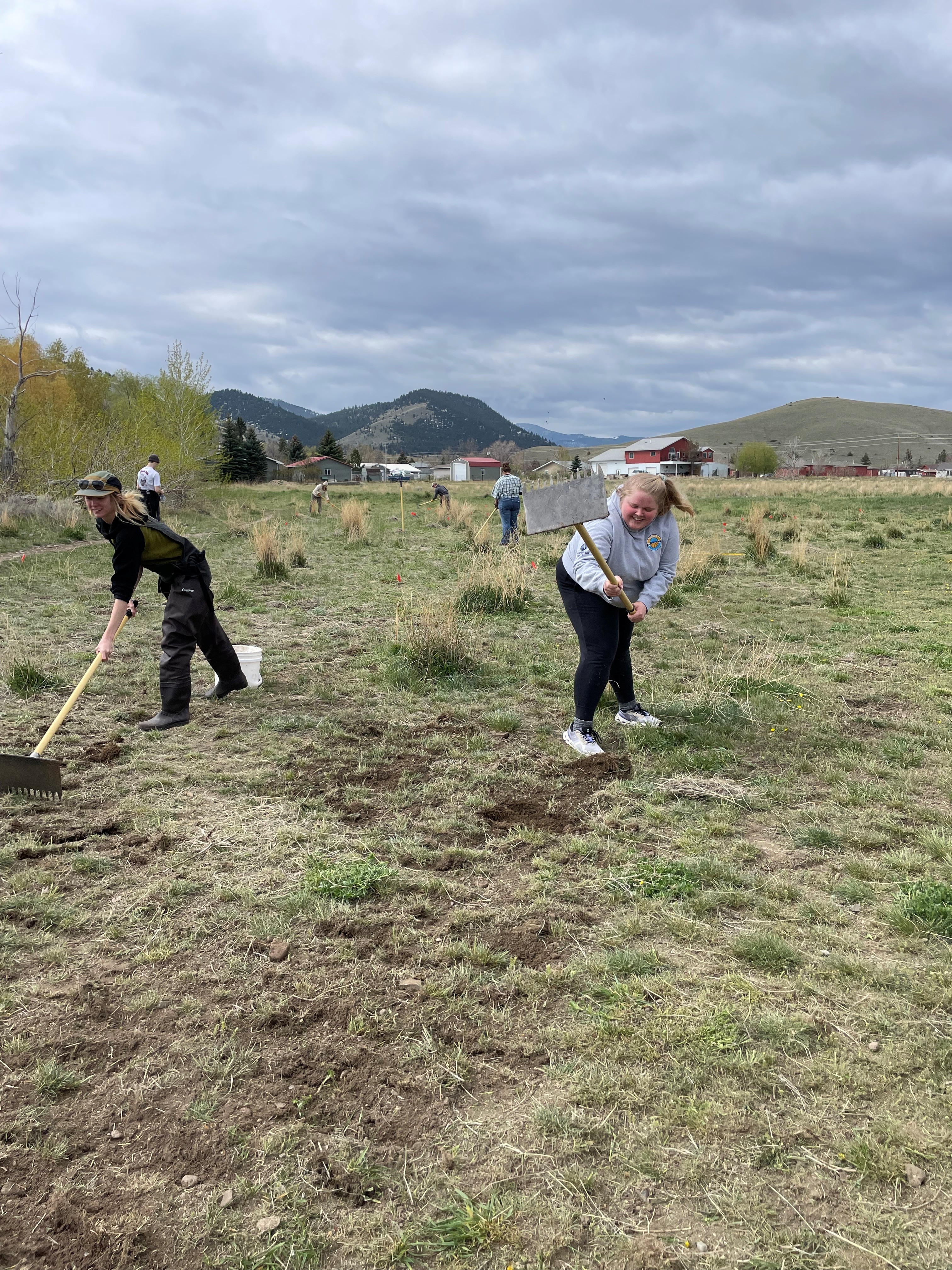 AgCorps Members Working in a Field