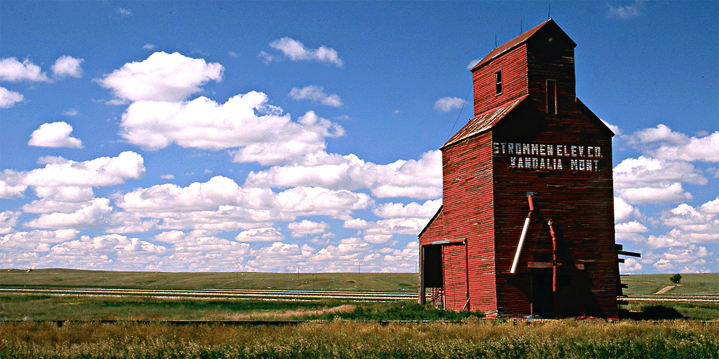 Red grain elevator