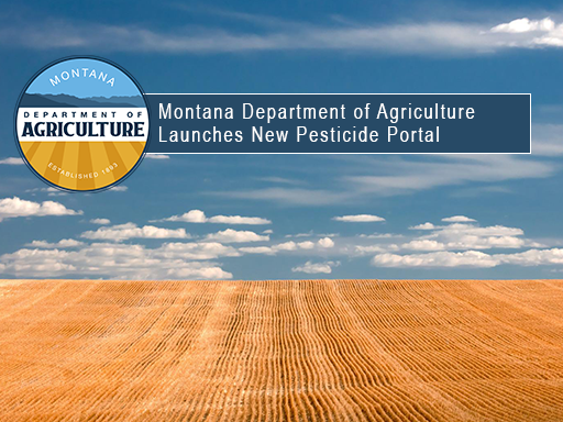 A field of freshly cut wheat crop with text overlay announcement